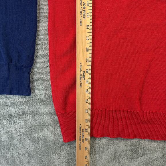 VTG Lido Wool Sweater Mens Large Multicolor Striped 100% Wool Made In USA - Picture 7 of 9